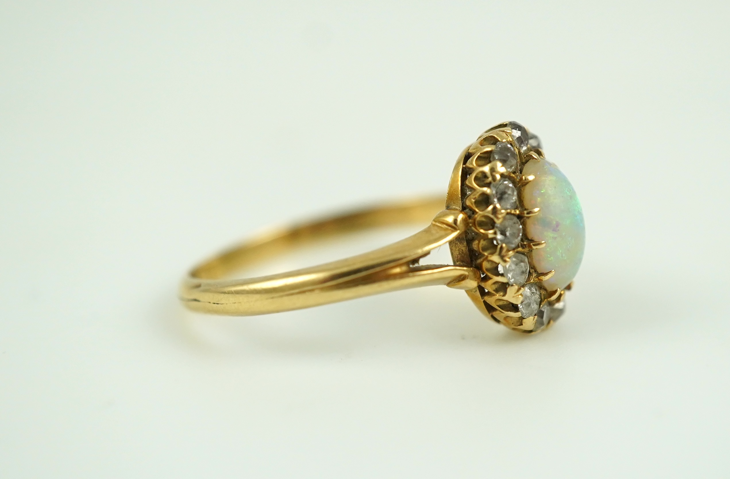 Henry Newman, an Edwardian opal and diamond ring, Melbourne, Australia, circa 1900